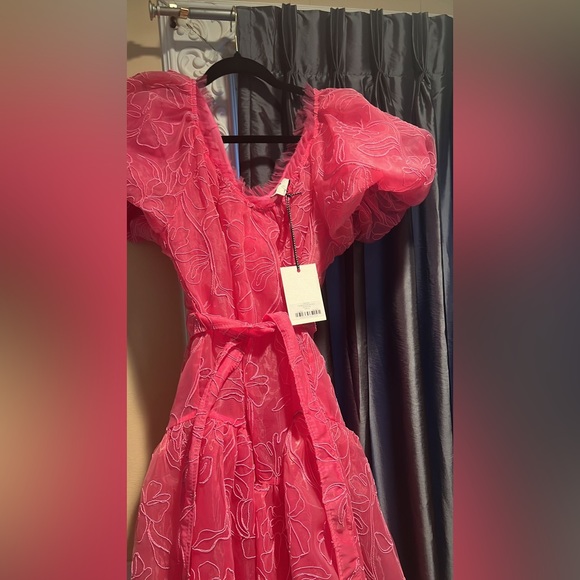 Aje Evangeline cornelli midi dress in pink - Picture 10 of 14